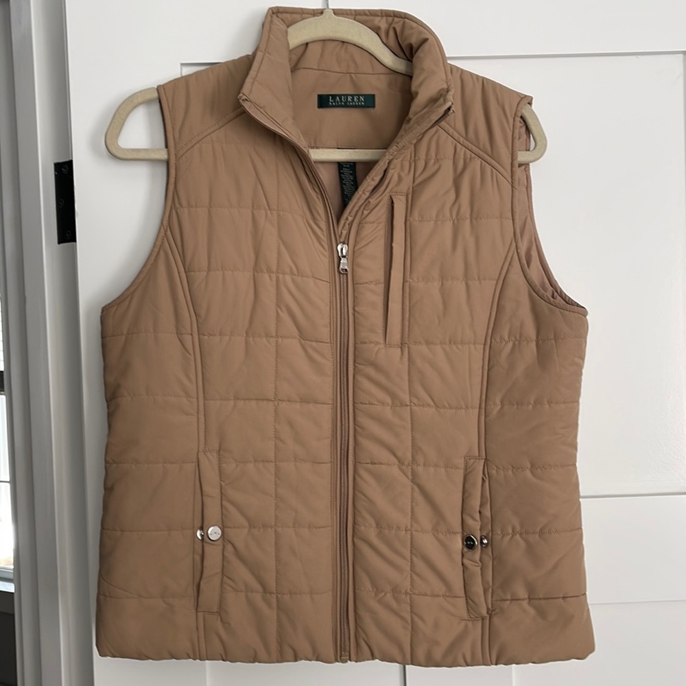Lauren Ralph Lauren tan quilted vest